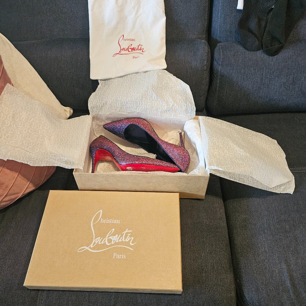 LIKE NEW Multi Colored Kate 100 Christian Louboutins